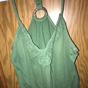 olive green tank top